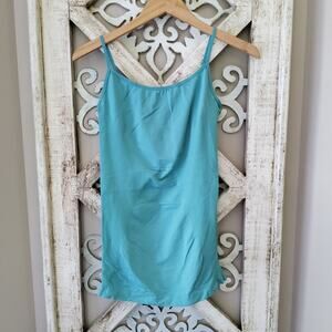 Bisou Bisou Women's Sleeveless Seamless Adjustable Straps Tank Top in Aqua M